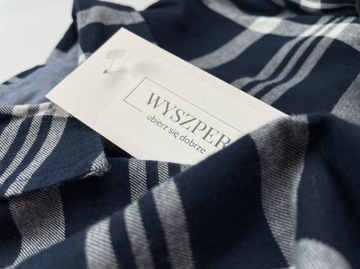 Bawełniana koszula damska granatowa w kratę Tommy Hilfiger r. L