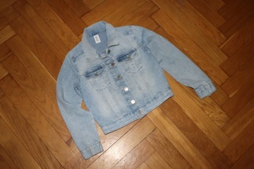 H&M DENIM_134_MIĘKKA_MODNA JEANSOWA KURTKA_JEANS KATANA_8-9 LAT_