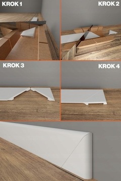 Плинтус 10 см Белый LCL-02 Твердый Полиуретан