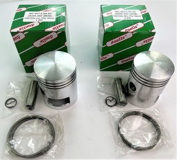 Tłoki CZ 350 472 Jawa 634 360 R2 58,50 kpl Duells 16 mm