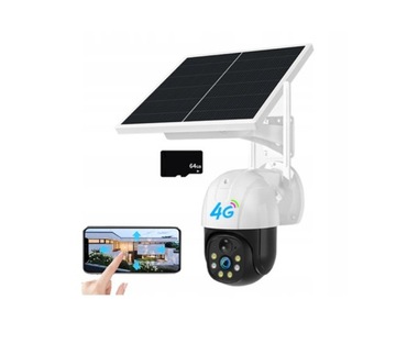 Kamera kompaktowa (box) IP GSM SIM Obrotowa +Panel Solarny 2 Mpx