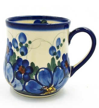 CERAMICZNY KUBEK 350ML CERAMIKA STYL BOLESŁAWIEC KUBEK DO KAWY