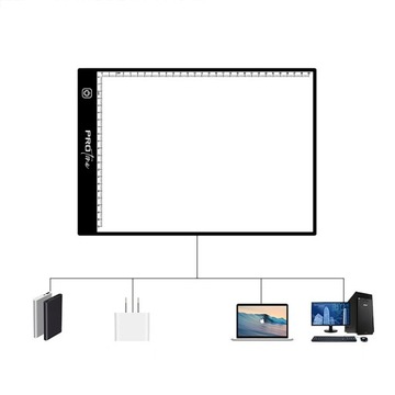 Доска с подсветкой Доска для рисования Графический планшет для рисования LED A4