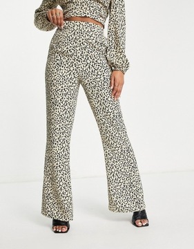 MISS SELFRIDGE BEŻOWE DZWONY ANIMAL PRINT (31)