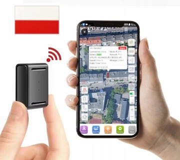 Mini mały GPS lokalizator podsłuch dyskretny samochodu naklejka