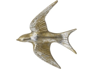 Dekoracja Ścienna 17x14x3 cm - ZŁOTA JASKÓŁKA