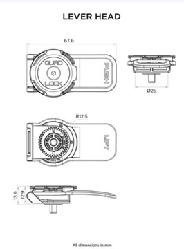 Головка рычага QUAD LOCK 360 Головка рычага