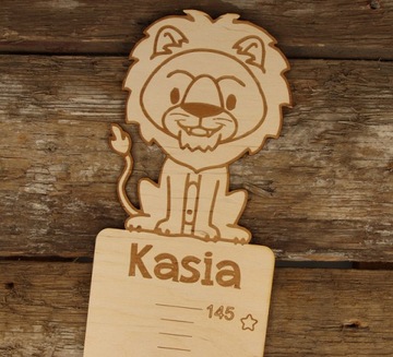 ДЕРЕВЯННЫЙ МЕР ВЫСОТЫ ДЛЯ СТЕНЫ, шаблон имени ЛЕВ