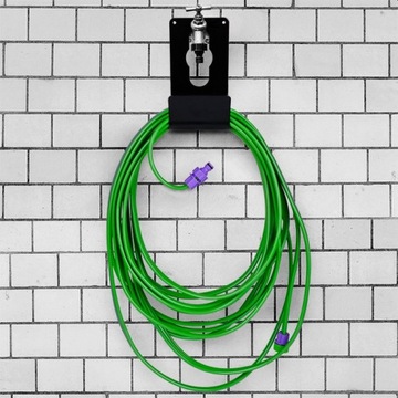 НАСТЕННАЯ ВЕШАЛКА ДЛЯ САДОВОГО ШЛАНГА, СТАЛЬНОЙ КРЮК, РУЧКА