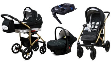 BabyLux Wózek 4w1 dziecięcy Largo + baza ISOFIX