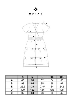 SUKIENKA DAMSKA LETNIA ROZKLOSZOWANA Z RĘKAWEM MOTYLKOWYM MODNA MORAJ R.XXL