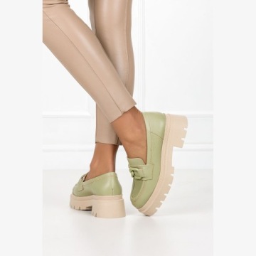 ЖЕНСКИЕ ТУФЛИ НА ПЛАТФОРМЕ С ЦЕПОЧКОЙ МОДНЫЕ 37