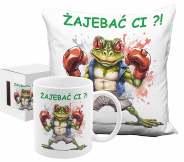 ZESTAW KUBEK PODUSZKA ŻAJEBAĆ CI? ŚMIESZNY PREZENT
