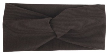 OPASKA NA GŁOWĘ SZEROKA TURBAN DAMSKA BRĄZOWA
