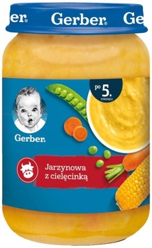 GERBER zupka jarzynowa cielęcinką dla dzieci 190 g