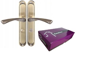 Klamka Do Drzwi Febe Patyna Szyld WC 72mm PREMIUM