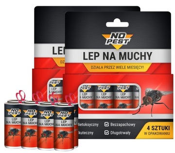 LEP ŚRODEK PUŁAPKA LEPOWA NA MUCHY KOMARY MUSZKI MESZKI NO PEST (8 SZT)
