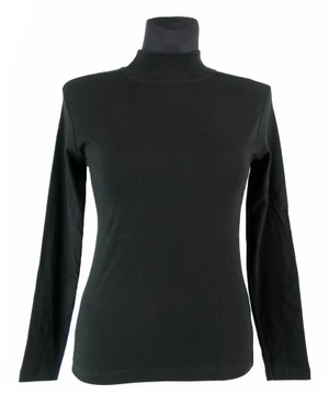 CZARNY PÓŁGOLF JERSEY BAWEŁNA R. M 38/40
