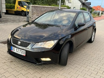 Seat Leon III Hatchback 1.6 TDI CR 105KM 2014 Seat Leon Opłacony Dwustrefowy klimatronic, zdjęcie 2