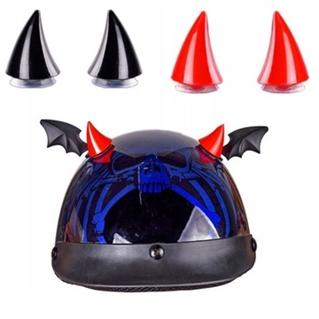 Разноцветный мотоциклетный шлем Devil Horns Electric