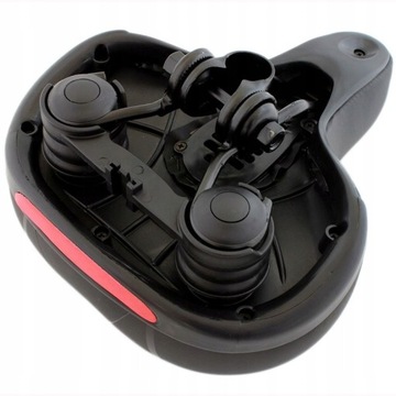 Siodło rowerowe CTB GEL amortyzowane WENTYLOWANE + LAMPKA 10 LED ładow. USB