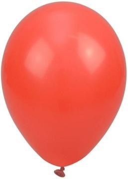 Balony pastelowe jednokolorowe czerwone 24cm