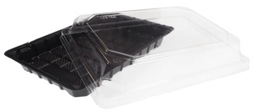 ЧЕРНАЯ коробка Контейнер-коробка упаковочная СУШИ ТОРТ 17х11,5х5см 10шт.