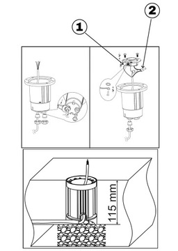 Лампа заземления светильника GU10 IP65 + светодиод