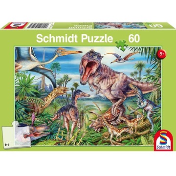 SCHMIDT PUZZLE DINOZAURY 60 ELEMENTÓW OD 5 LAT