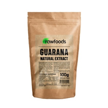 GUARANA W PROSZKU 100G MOCNY EKSTRAKT 22% KOFEINA