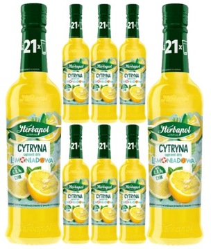 8x SYROP CYTRYNA LEMONIADOWA 420ML HERBAPOL ZESTAW