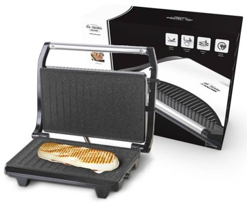 GRILL do kanapek MIĘSA RYBY PANINI OPIEKACZ 700W NON STICK KOMPAKTOWY MOCNY