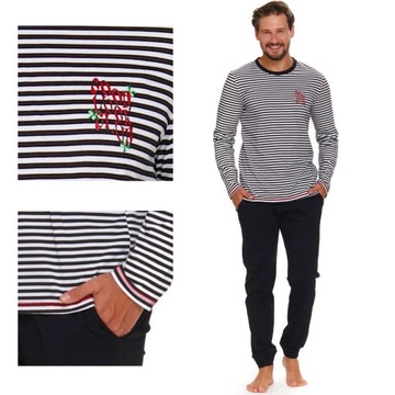 Doctornap Piżama PMB 5234 czarna plus 2XL