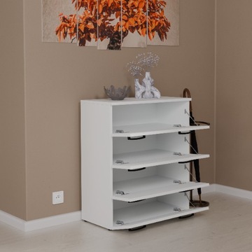 SZAFKA NA BUTY BIAŁA REGAŁ PÓŁKA STOJAK DO PRZEDPOKOJU ORGANIZER NA BUTY