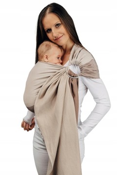 Lennylamb Chusta kółkowa splot jodełkowy caffe latte 1.8m