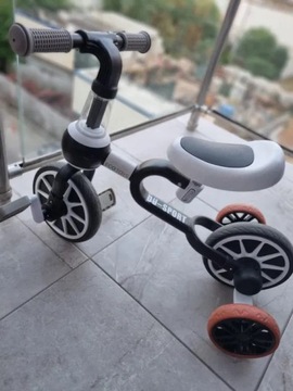 ROWEREK BIEGOWY DLA CHŁOPCA DZIECKA 4w1 Z PEDAŁAMI KÓŁKA BOCZNE NAUKA JAZDY