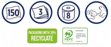 ТУАЛЕТНАЯ БУМАГА БАРХАТНАЯ РОМАШКА И АЛОЭ 10 РОЛИКОВ