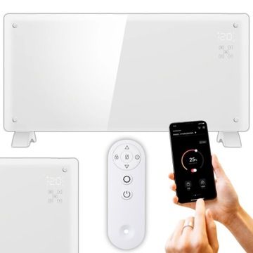 GRZEJNIK SZKLANY ELEKTRYCZNY WIFI KONWEKTOR 2000W