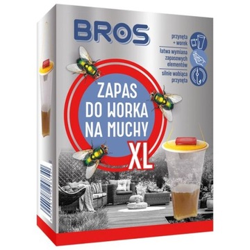ZAPAS do Worka na muchy Bros XL + PRZYNĘTA Silnie Wabiąca Muchy Pułapka