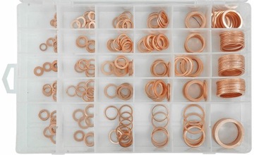 МЕДНЫЕ ШАЙБЫ НАБОР МЕДНЫХ ШАЙБ МЕДНЫЕ УПЛОТНЕНИЯ 300 шт.