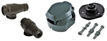 GNIAZDO i WTYCZKA PRZYCZEPY 13 pin 12V uszczelka