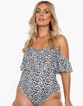 Boohoo Plus XXH zld STRÓJ KĄPIELOWY PRINT 52