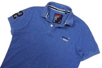 SUPERDRY Męska Koszulka Polo Logo r. M / L Slim Fit