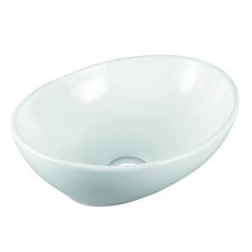 UMYWALKA NABLATOWA STAWIANA NA BLAT BIAŁY CERAMICZNA 41 CM OWALNA