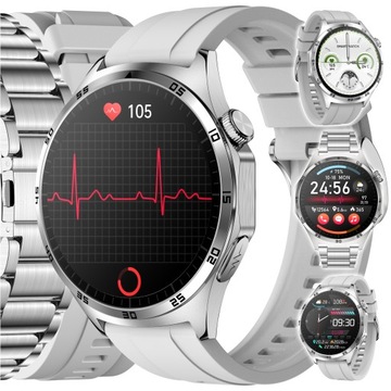 SMARTWATCH ZEGAREK CIŚNIENIOMIERZ EKG GLUKOZA GLIKEMIA HRV ROZMOWY MENU PL