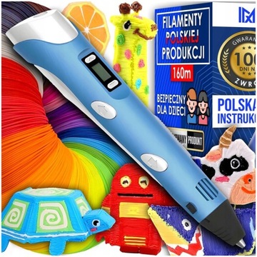 Długopis 3d Dla Dzieci Drukarka 3d Magiczny Długopis 3d Wkłady 160 metrów