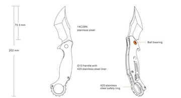 Нож керамбит Ruike P881-W