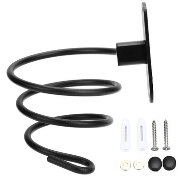 ВЕШКА ДЛЯ ФЕН ПРОЧНЫЙ МЕТАЛЛИЧЕСКИЙ НАСТЕННЫЙ КРОНШТЕЙН ЧЕРНЫЙ ТВЕРДЫЙ