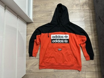 ADIDAS ORIGINALS BLUZA KANGURKA CZARNO POMARANCZOWA XL/XXL