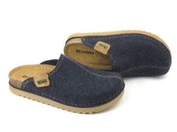 INBLU KAPCIE FILCOWE KLAPKI DAMSKIE DJ10 BAMBOSZE AVIO 37